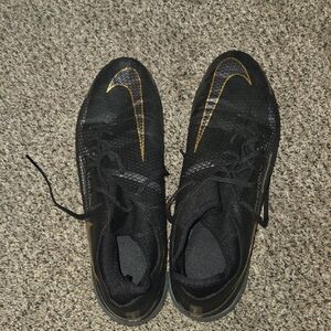 Nike Black and Gold Soccer Cleats